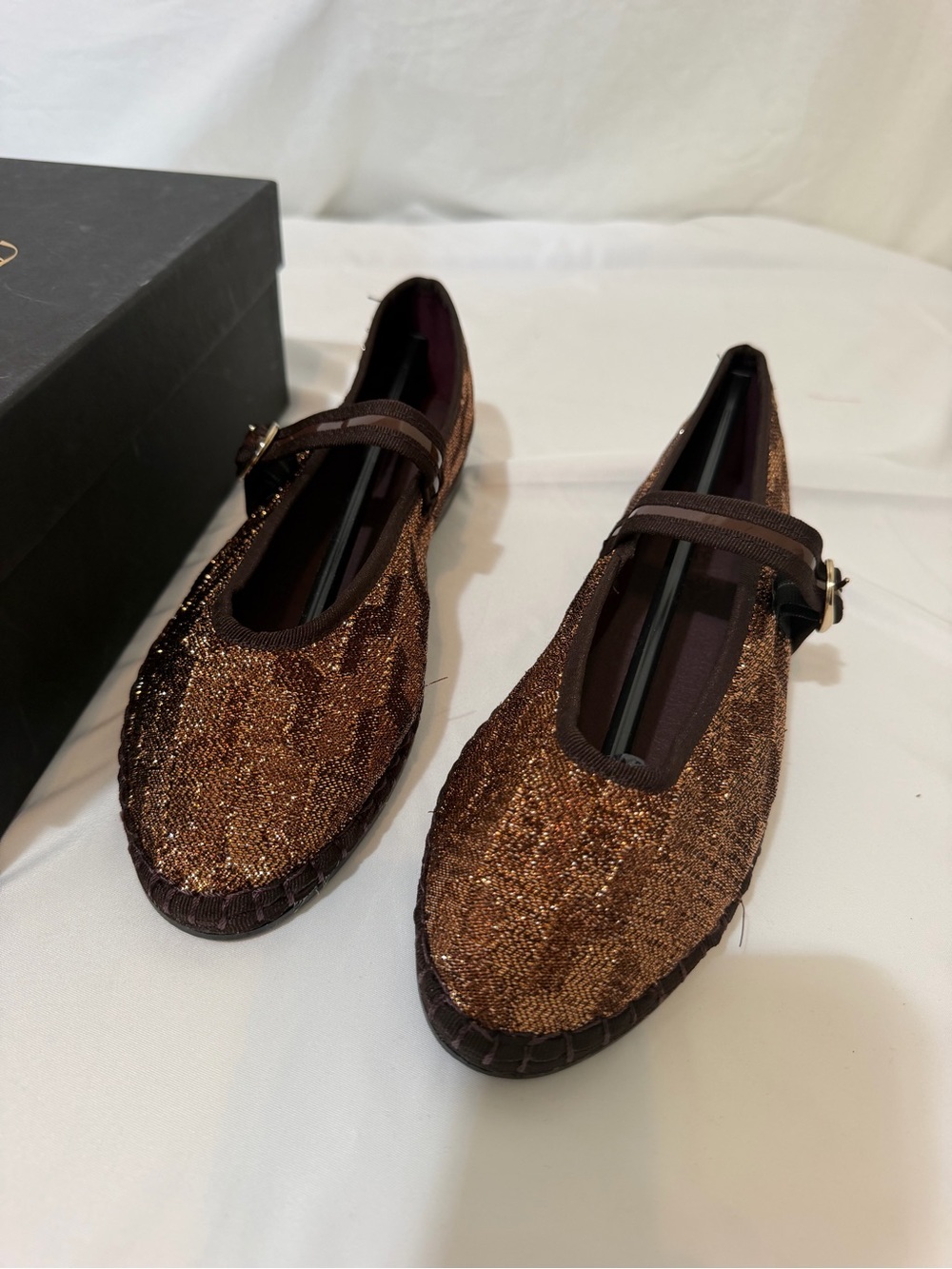 Flabelus Pierre Isabelle Metallic Copper Mary Jane Flats Eu 39 Nib Handmade Spai — image 7 of 8